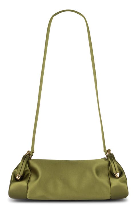 On-Sunset Satin Shoulder Bag