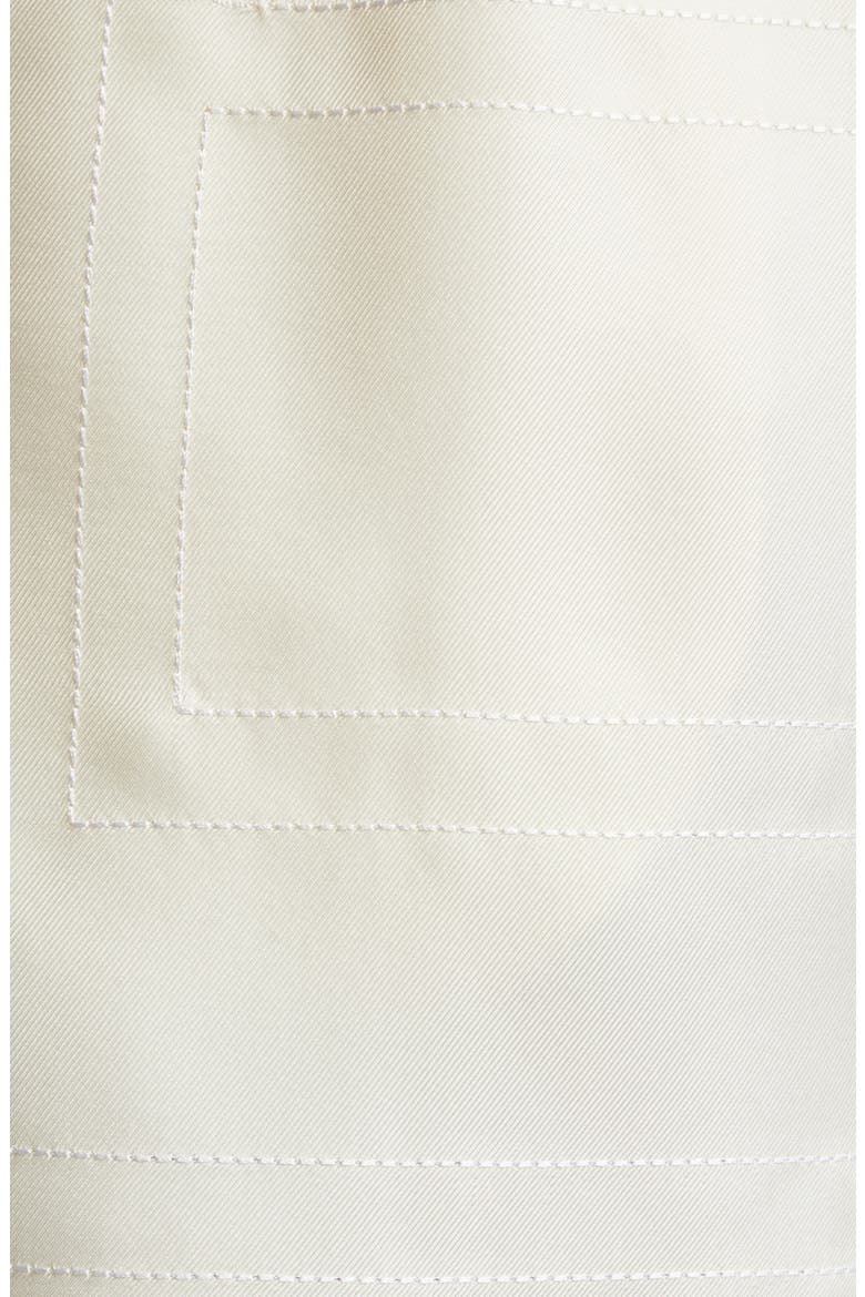 Monogram Organic Silk Pajama Shorts, Alternate, color, CREAM
