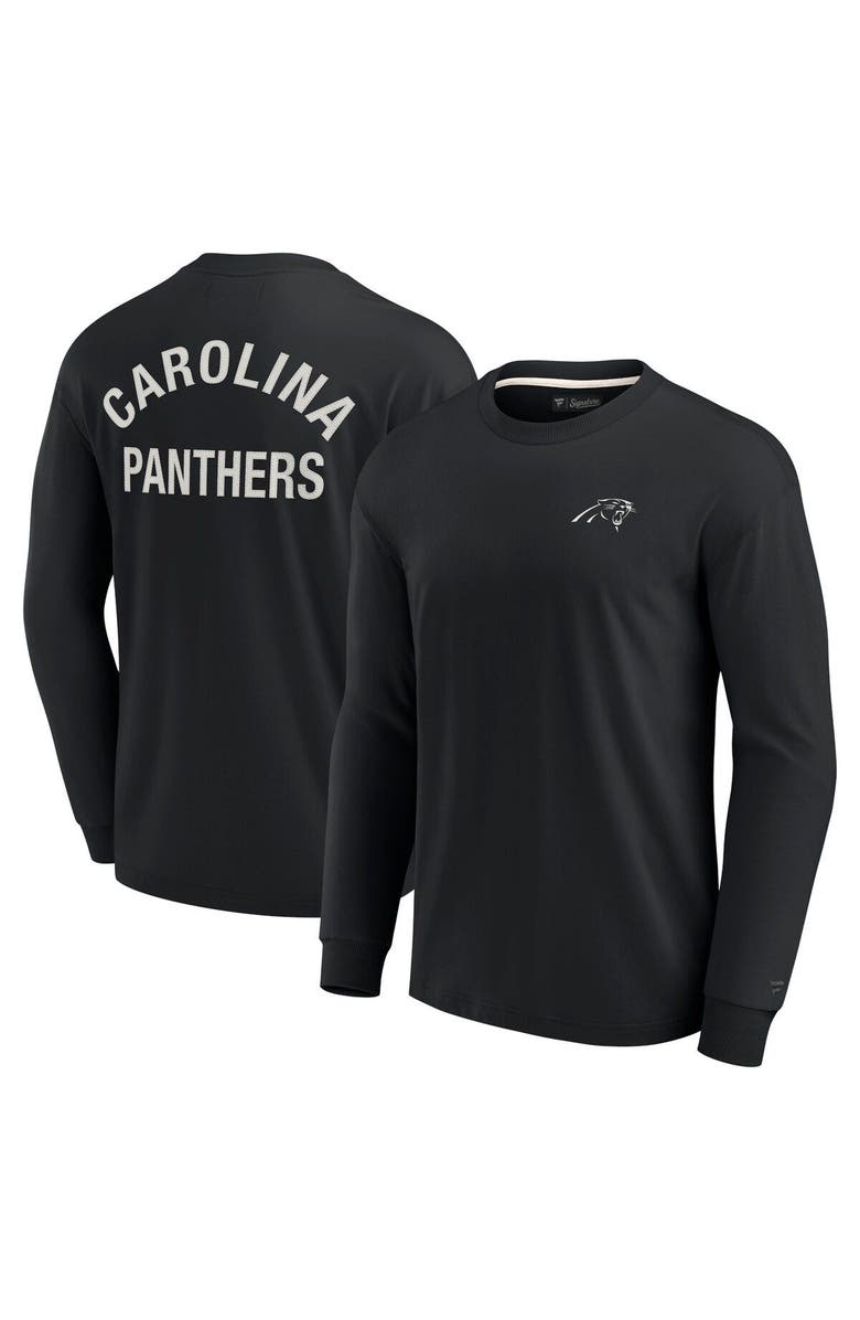 Fanatics Signature Unisex Fanatics Signature Black Carolina Panthers Elements Super Soft Long Sleeve T-Shirt, Main, color, Black