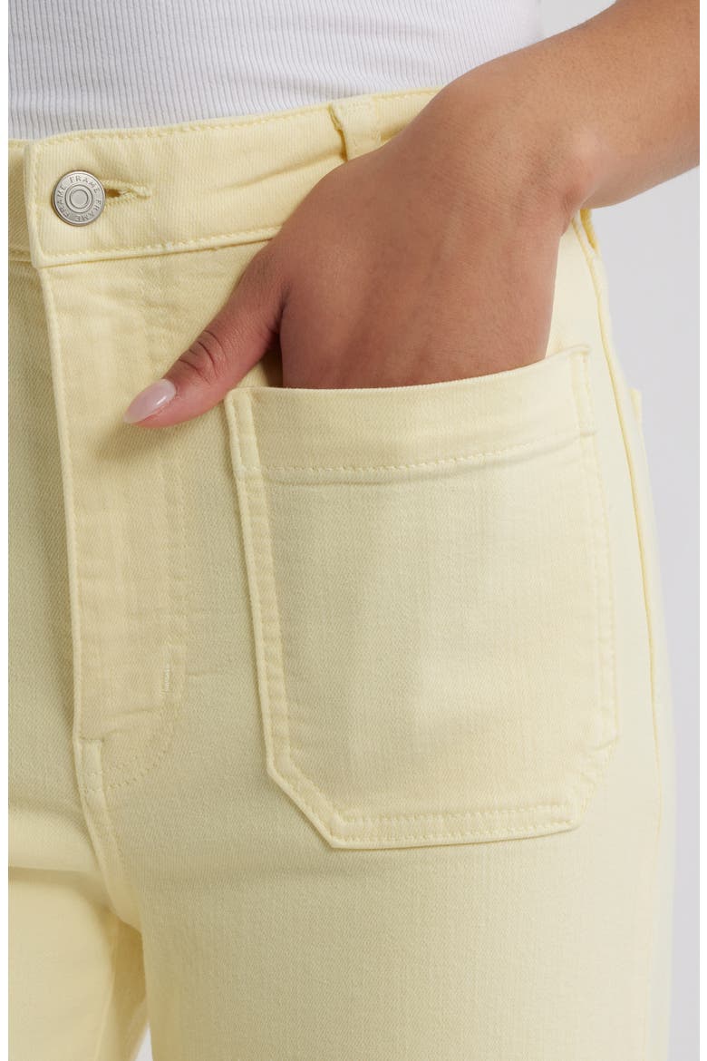 The Anchor High Waist Patch Pocket Crop Jeans, Alternate, color, LEMON