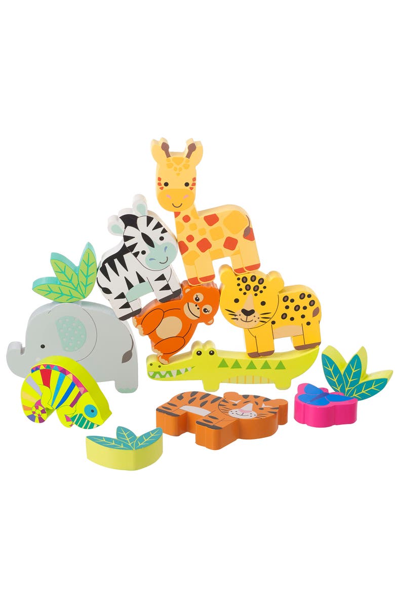 ORANGE TREE TOYS Jungle Animals Stacking, Developmental Toy, Kids Ages 1+, Main, color, Multicolored