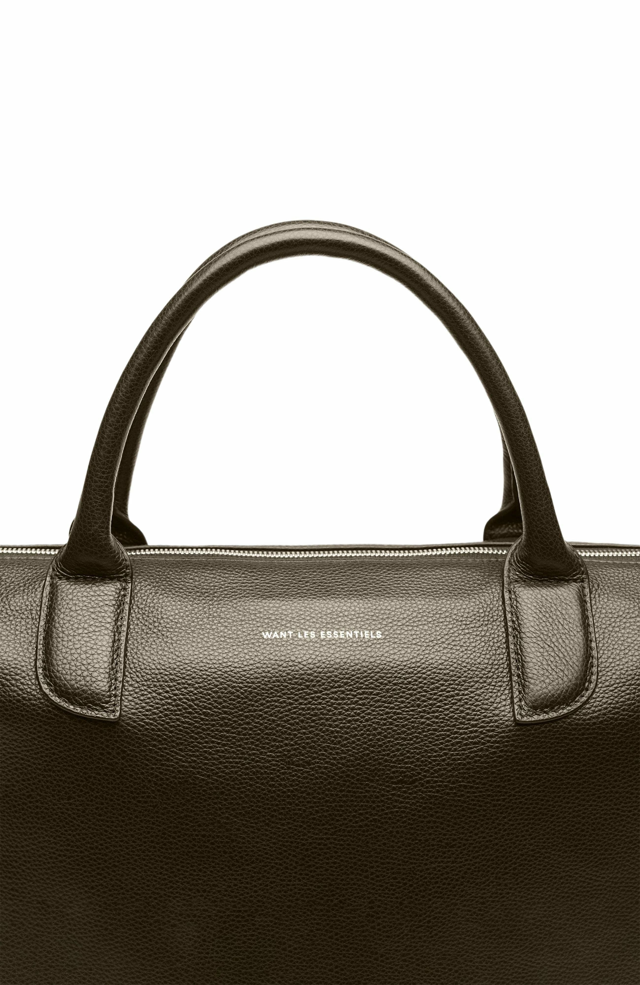 Want Les Essentiels O'Hare Pebble-Grained Leather Tote, Alternate, color, Dark Brown