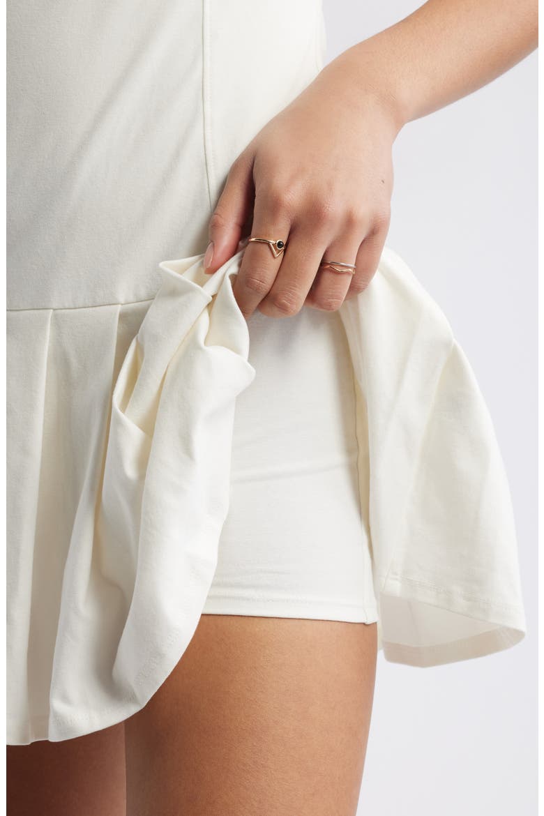 Sporty Skort Romper, Alternate, color, WHITE BLANC