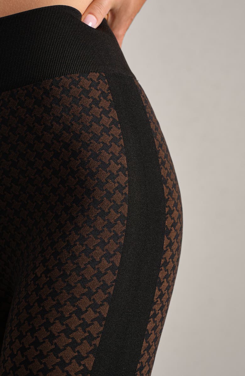 Rhone Houndstooth Check Leggings, Alternate, color, Chestnut Brown