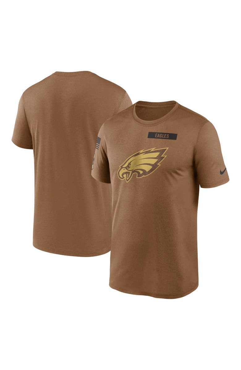 Nike Men's Nike Brown Philadelphia Eagles 2023 Salute To Service Big & Tall Legend Performance T-Shirt, Main, color,