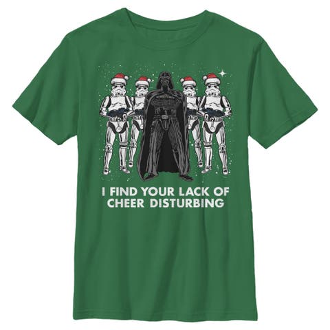 Boy's Star Wars Vader Lack of Cheer Disturbing  Graphic T-Shirt