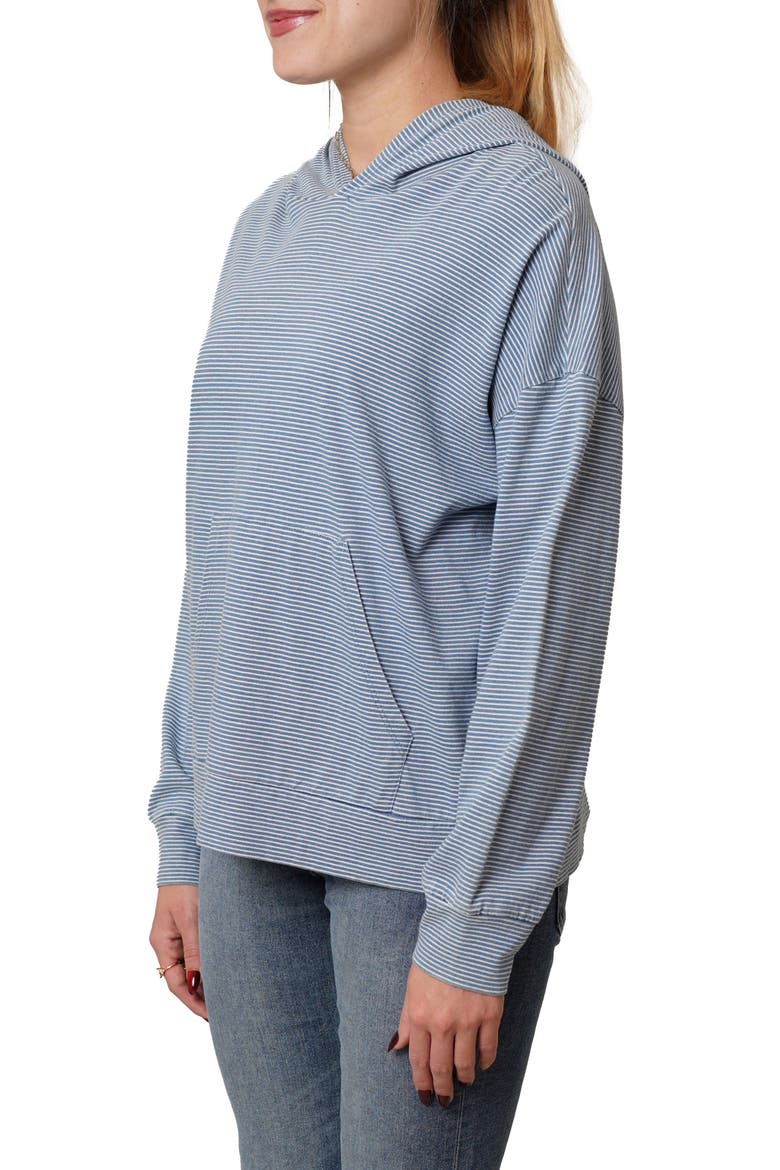 Drop Shoulder Hoodie, Alternate, color, LIGHT DENIM