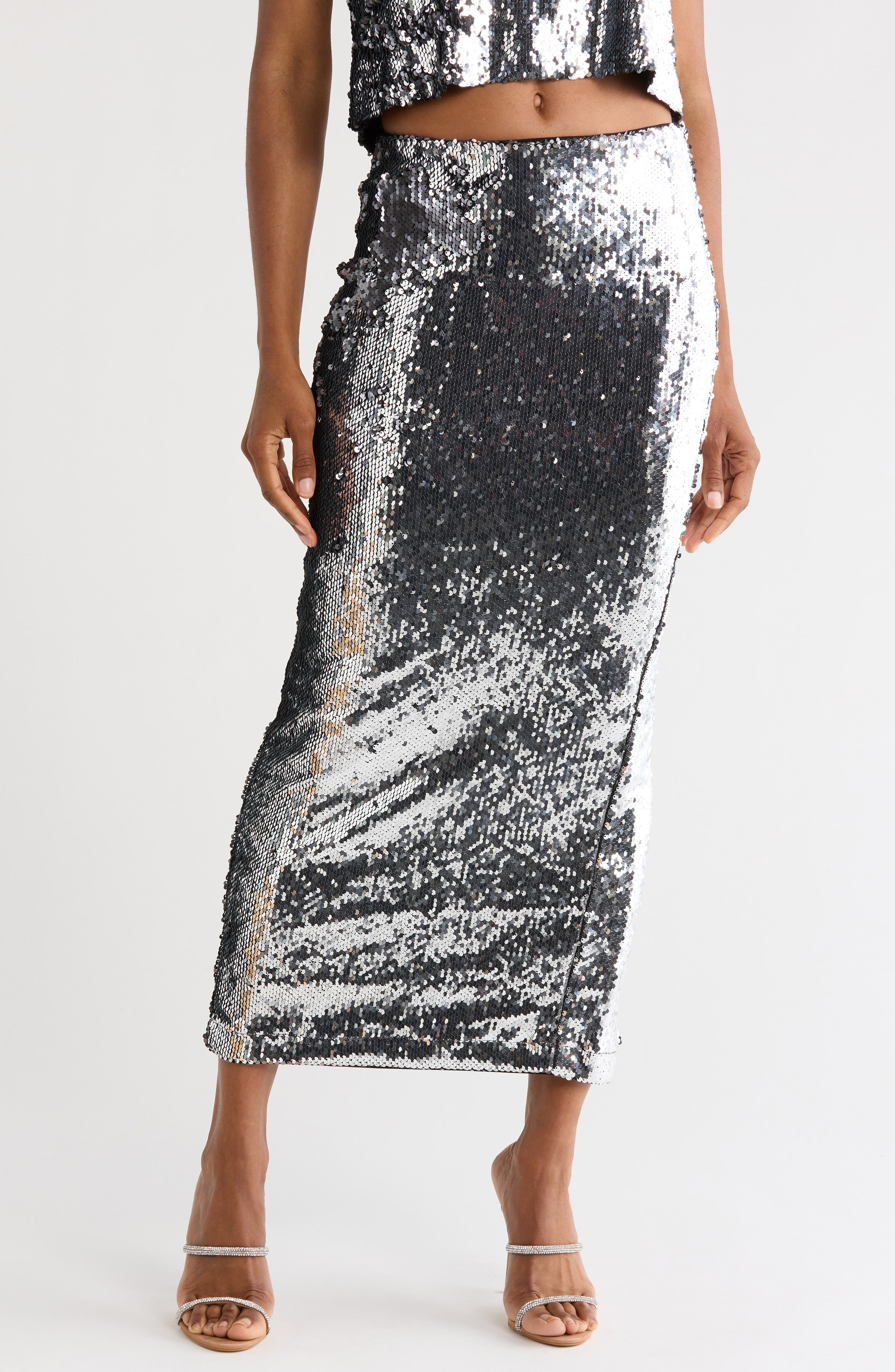 Oxly Sequin Midi Skirt