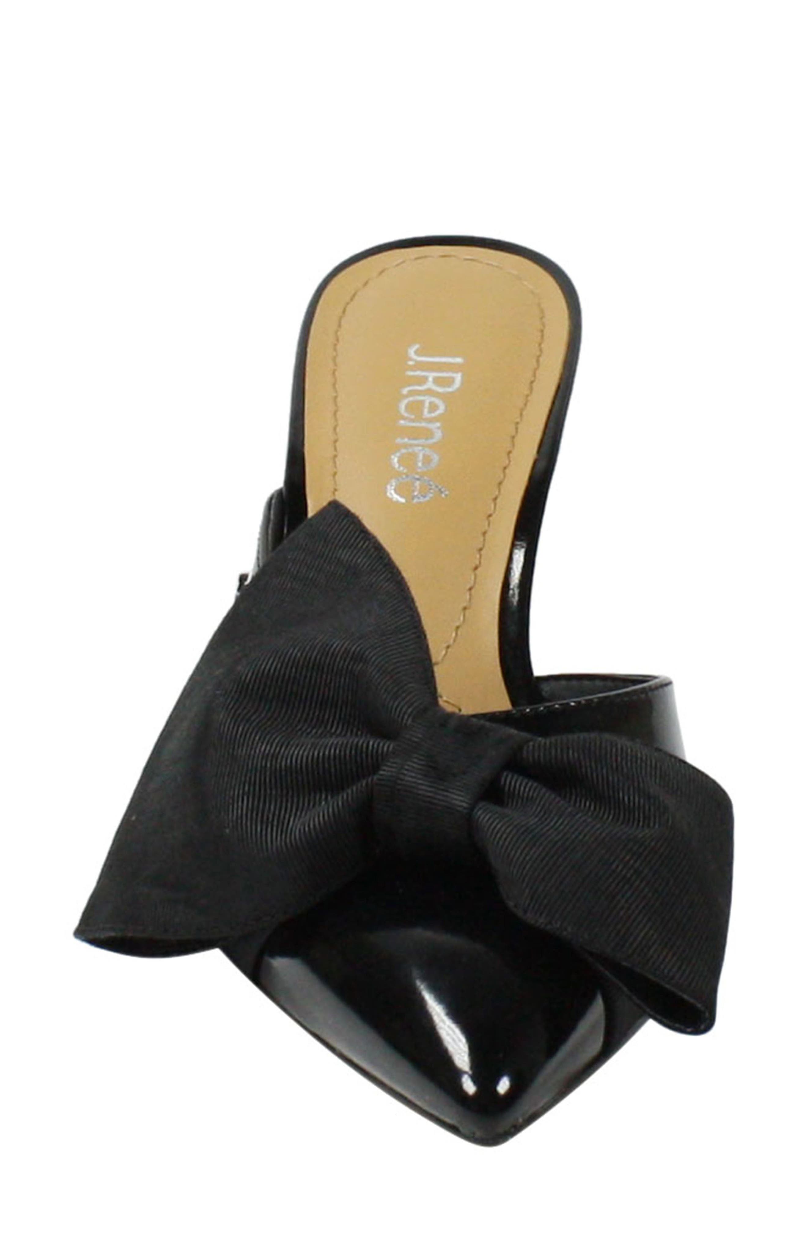J. Reneé Elonna Asymmetrical Bow Pointed Toe Mule, Alternate, color, 