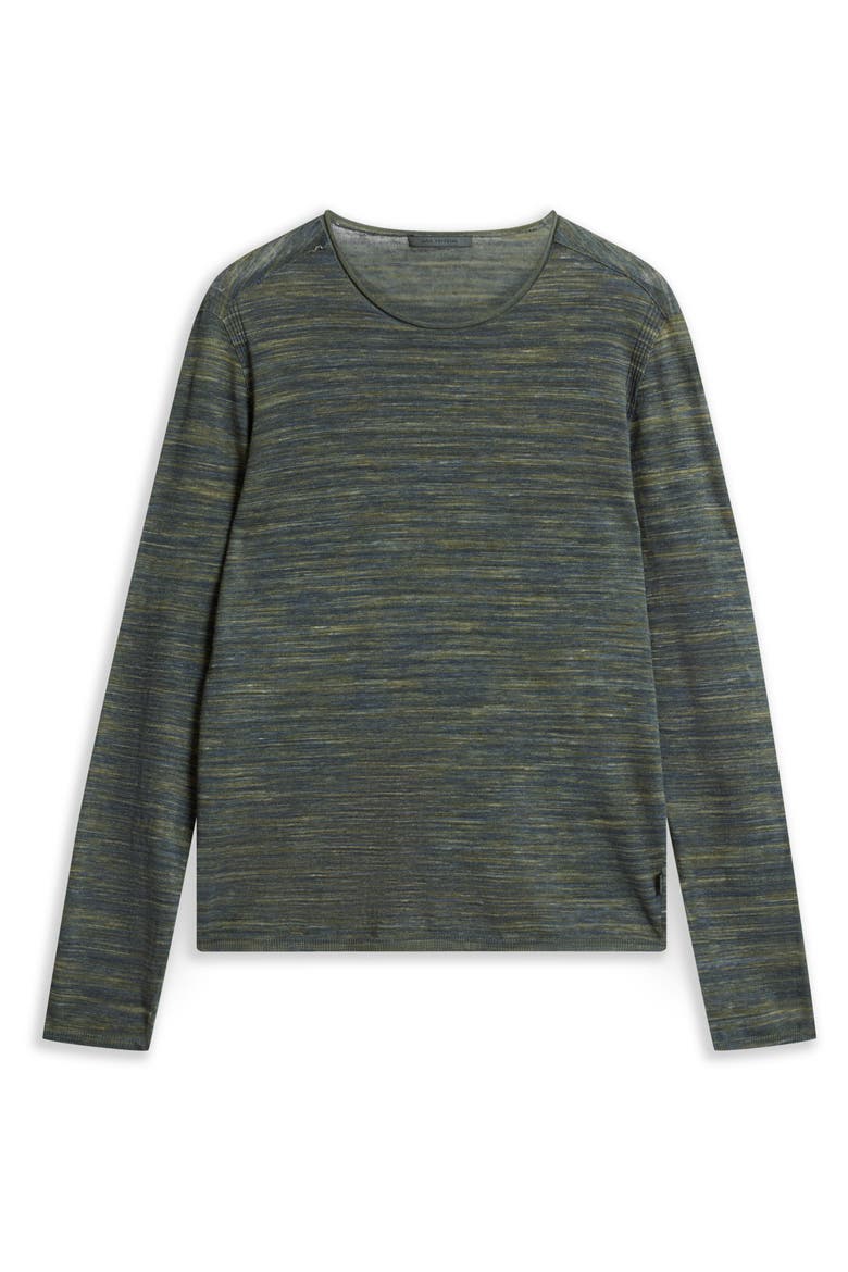 Omar Space Dye Linen Blend Crewneck Sweater, Alternate, color, TEAKWOOD