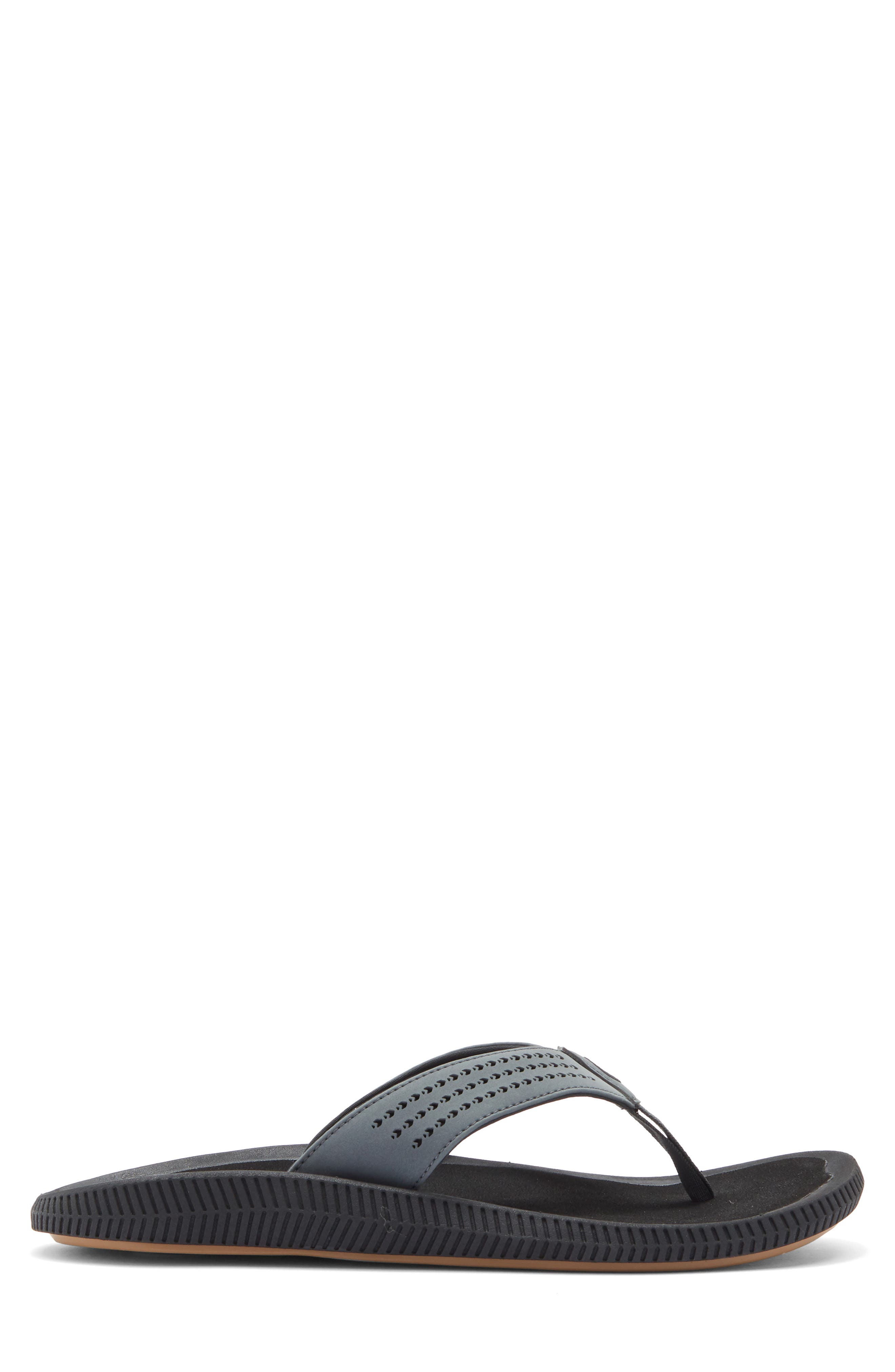 OluKai Ulele Flip Flop, Alternate, color, Dark Shadow / Lava Rock