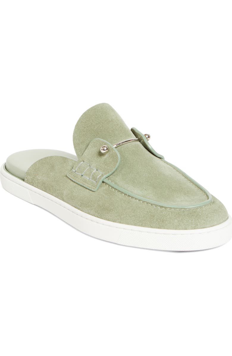 Christian Louboutin Chanme Pierced Loafer Mule, Main, color, Haiiro