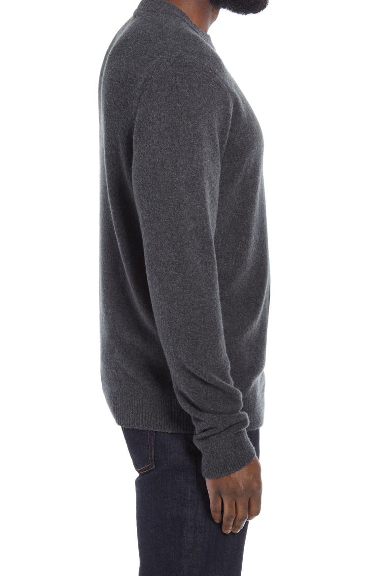 Brushed Crewneck Sweater, Alternate, color, GREY DARK CHARCOAL HEATHER