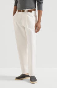 Brunello Cucinelli Cotton and linen trousers
