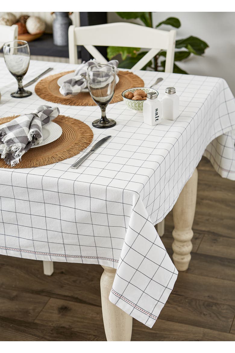 Kitchen Windowpane Tablecloth 60X104, Alternate, color, Windowpane