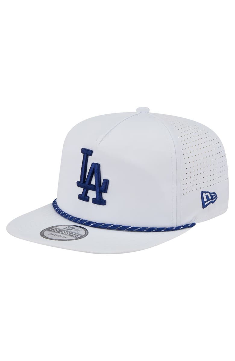 New Era Men's New Era White Los Angeles Dodgers Perforated Golfer Snapback Hat, Alternate, color, 