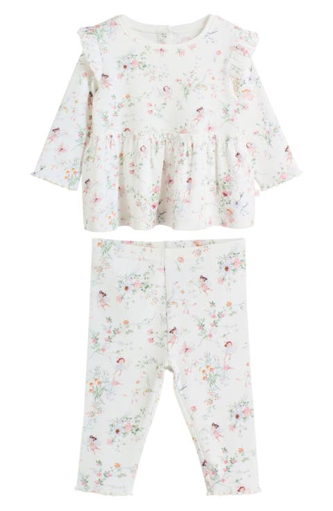 Kids' Peplum Rib Two-Piece Set