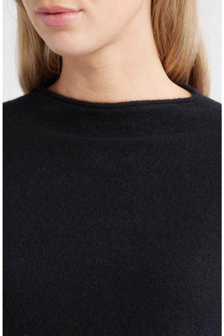 Funnel Neck Sweater, Alternate, color, BLACK