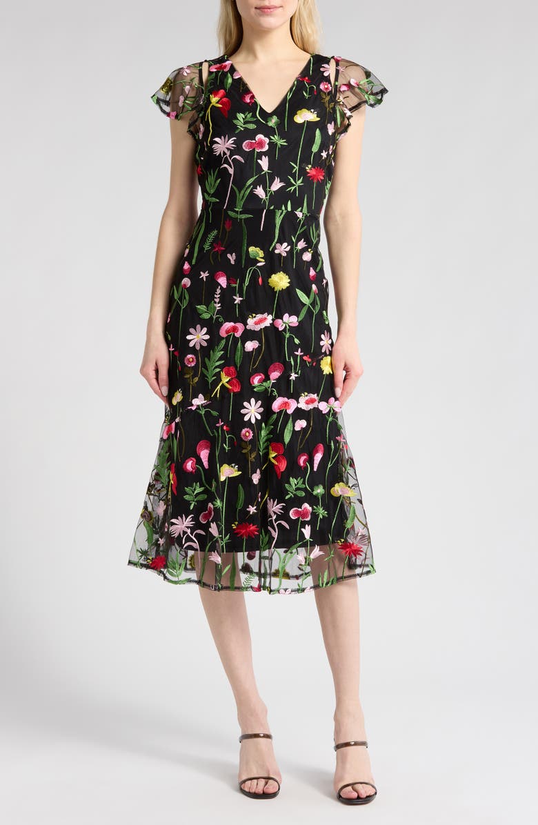 Sam Edelman A-Line Embroidered Dress, Main, color, 