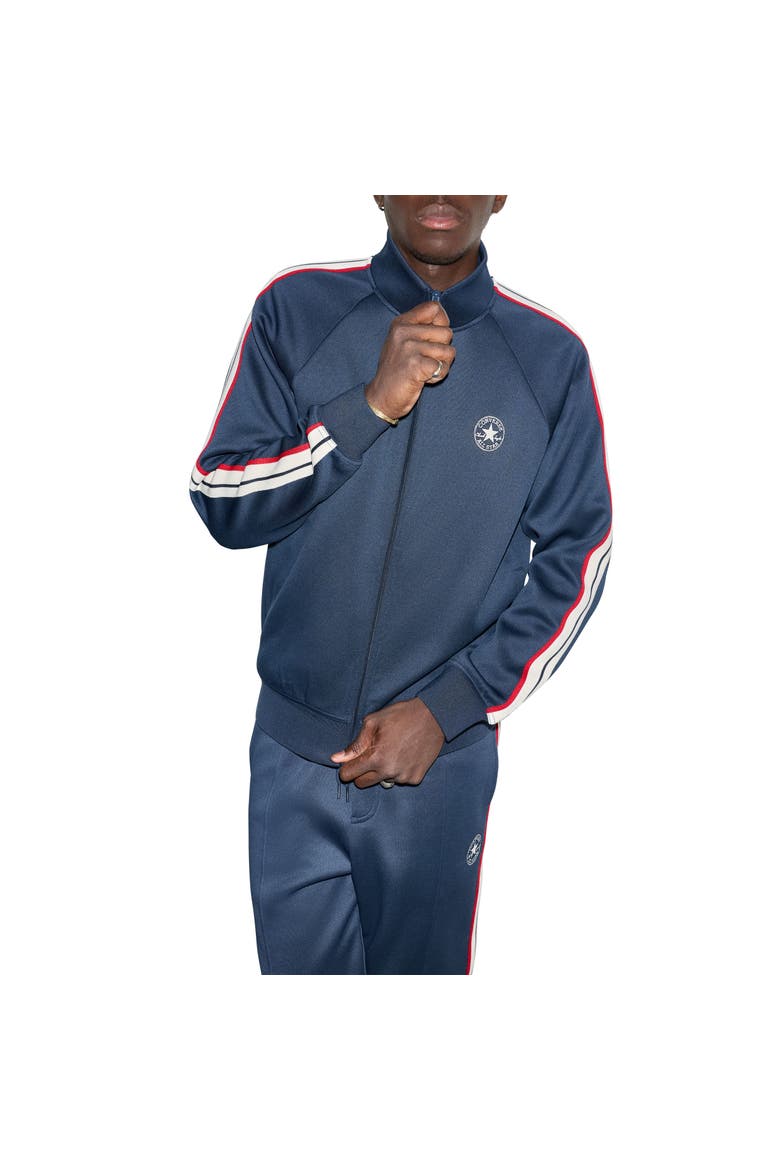 Varsity Track Full Zip Sweatshirt, Main, color, CONVERSE NAVY