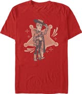 Toy Story 5 Men's Toy Story 5 I Am Woody Badge  Graphic T-Shirt