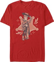 Toy Story 5 Men's Toy Story 5 I Am Woody Badge  Graphic T-Shirt