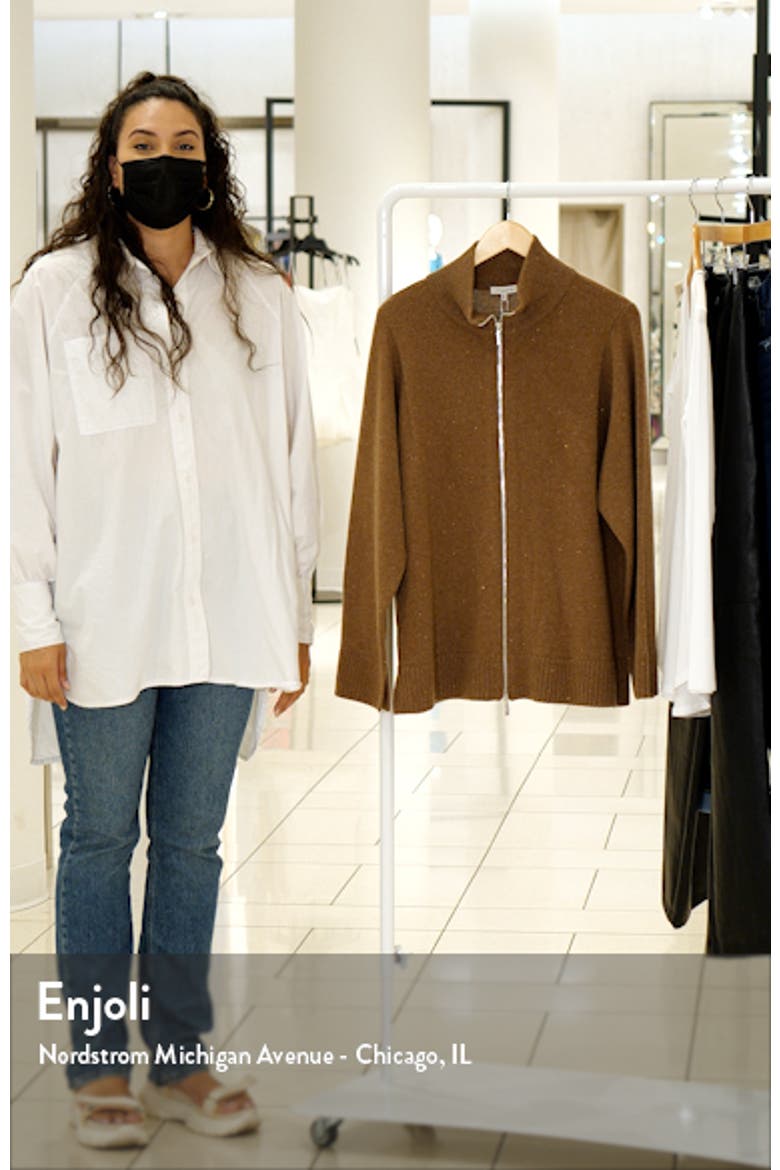 Sequin Zip Cashmere & Silk Cardigan video