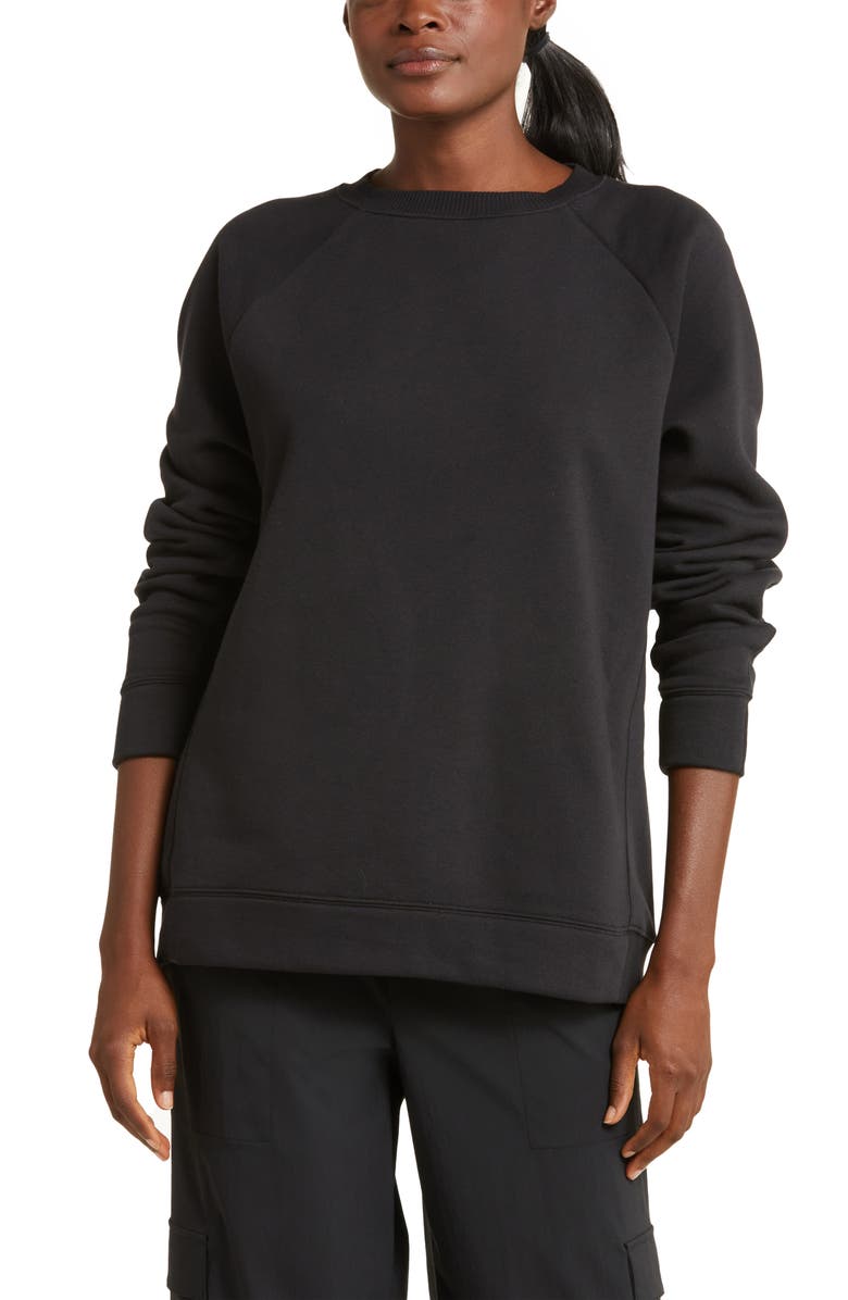Zella Harmony Oversize Crewneck Sweatshirt, Main, color,