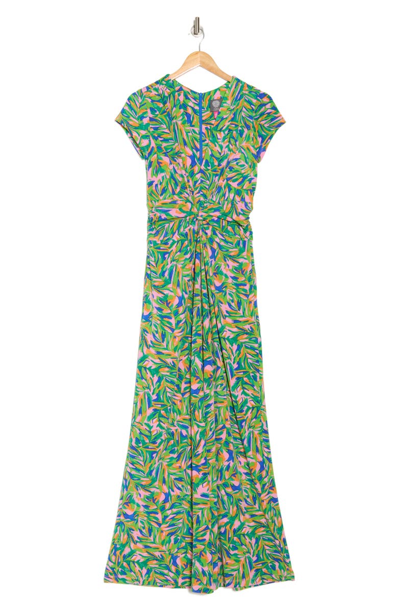 Vince Camuto Twist Front Short Sleeve Jumpsuit, Alternate, color, 