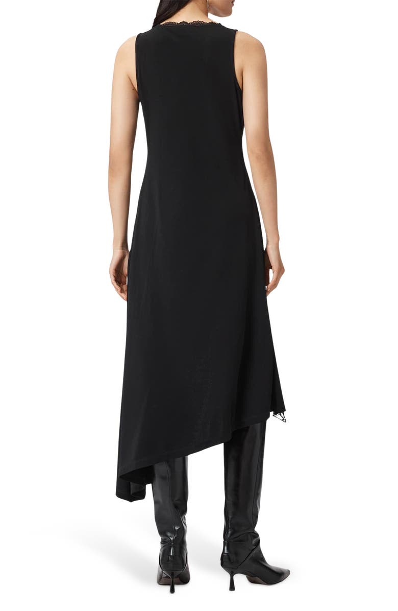 AllSaints Lailey Asymmetric Sleeveless Dress, Alternate, color, Black