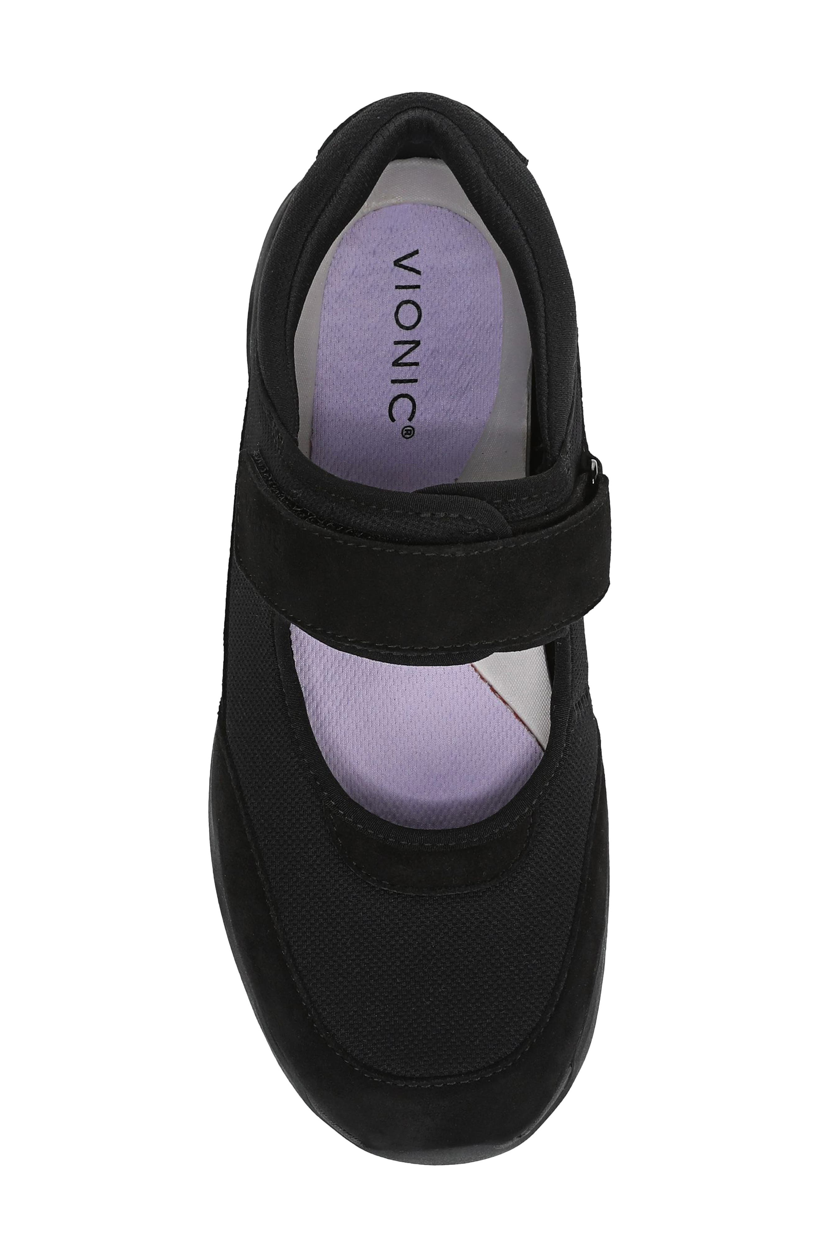 Vionic Walk Slim Giselle Mary Jane Sneaker, Alternate, color, Black