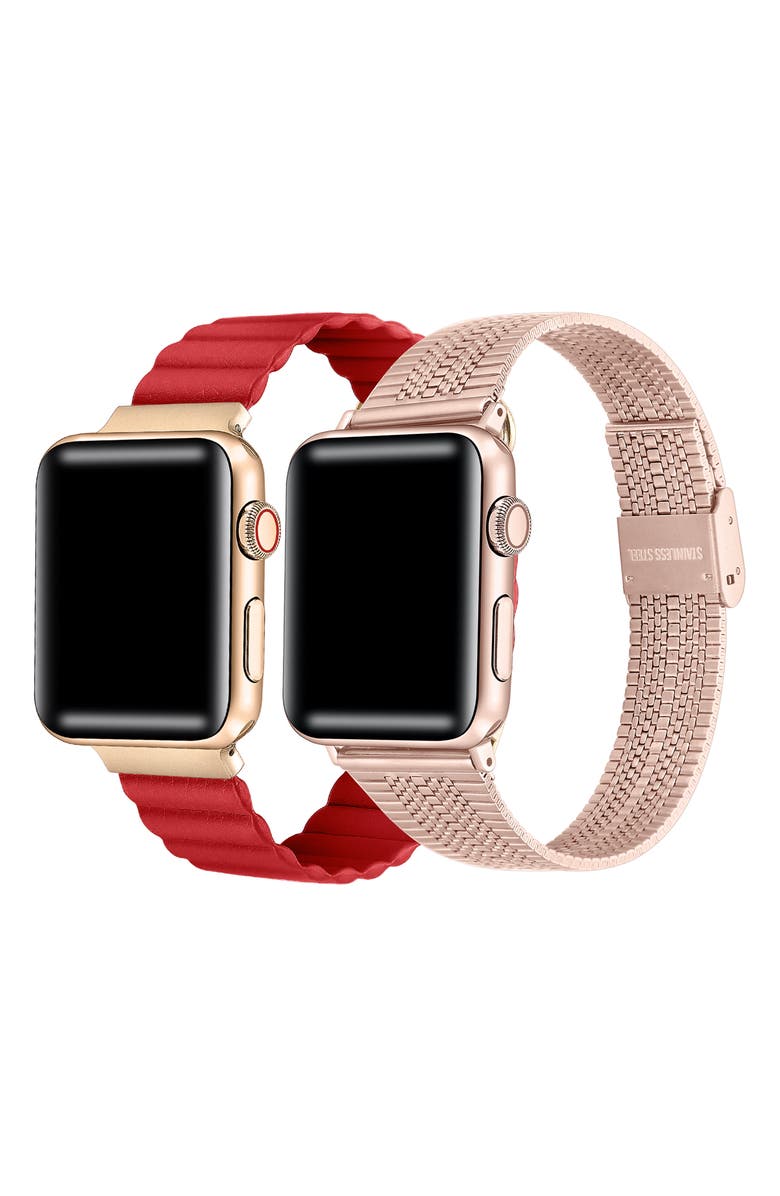 The Posh Tech Assorted 2-Pack Apple Watch<sup>®</sup> Watchbands, Main, color, Assorted