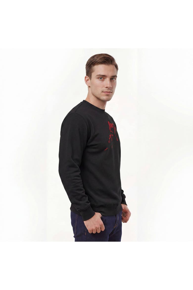 Men's Marvel Spider-Man Vintage Red Wraith Shadow Pose  Sweatshirt, Alternate, color, Black