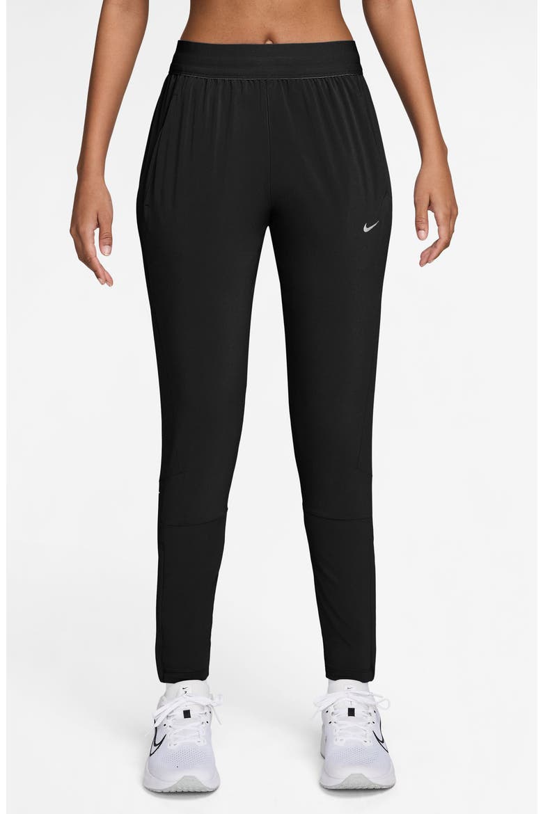 Swift Dri-FIT Mid Rise Running Pants, Main, color, BLACK/REFSIL