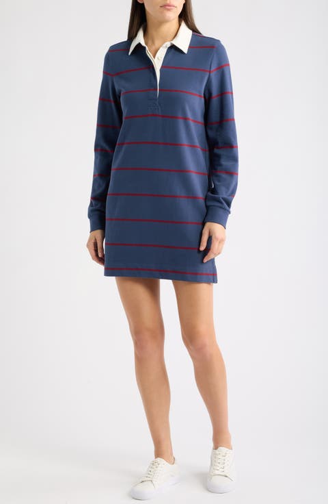 Maggie Long Sleeve Rugby Minidress