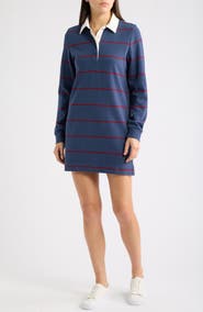Marine Layer Maggie Long Sleeve Rugby Minidress