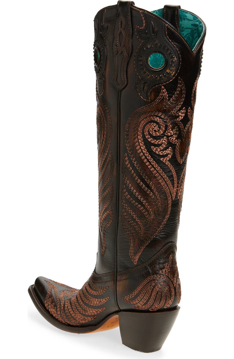 CORRAL Embroidered Overlay Western Boot, Alternate, color,