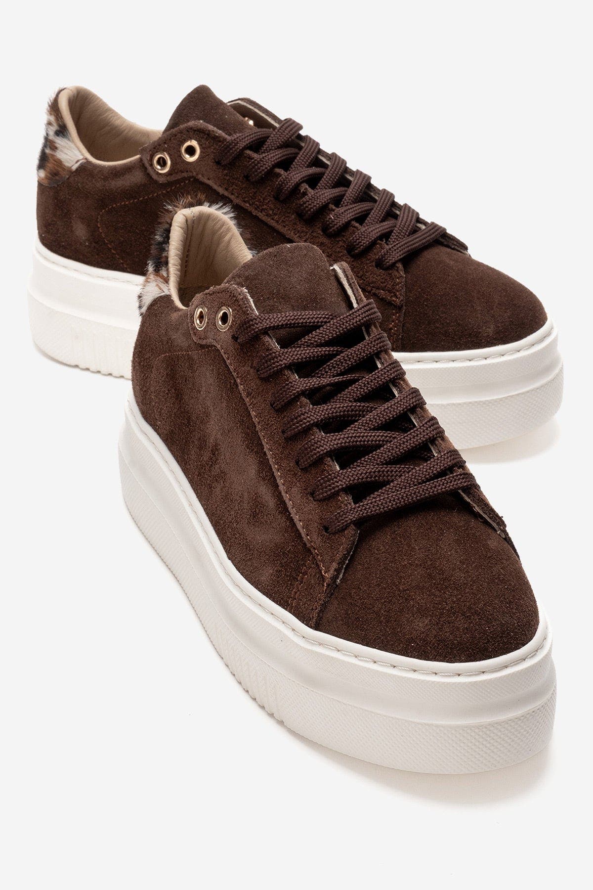 Forever & Always Shoes Nera Leather Casual Sneaker, Alternate, color, Brown Suede