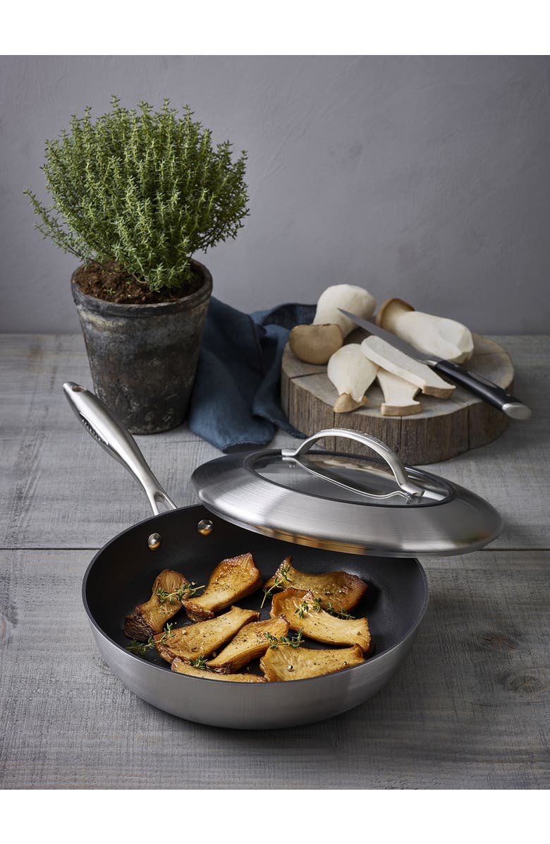 Scanpan CTX 10.25 Inch Nonstick Saute Pan With Lid, Stainless Steel, Alternate, color, Silver