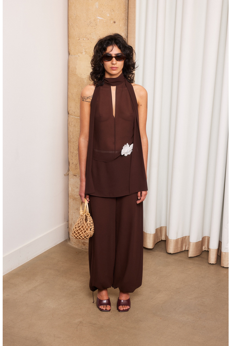 Elia Overskirt Trousers, Alternate, color, Dark Brown
