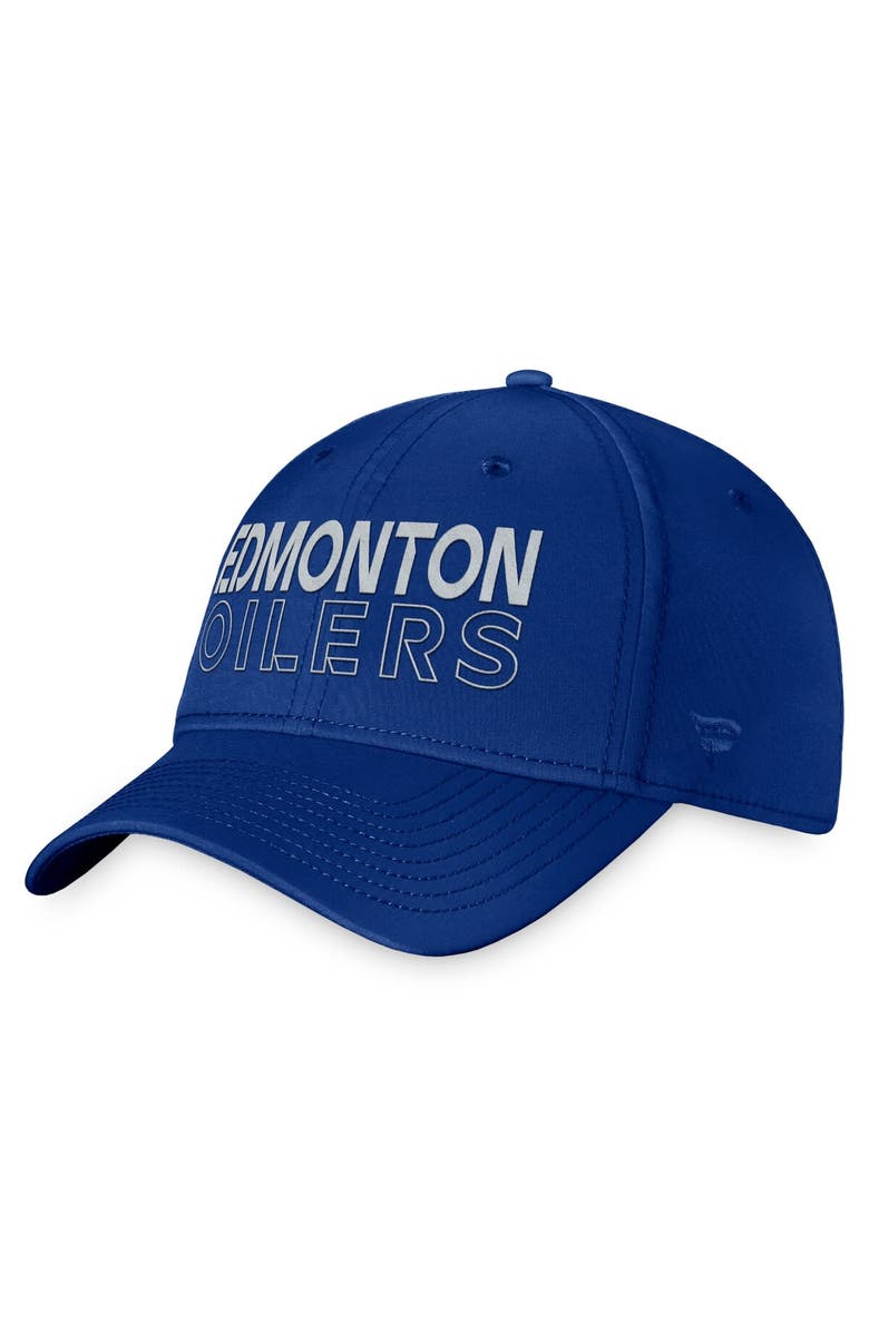 FANATICS Men's Fanatics Branded  Blue Edmonton Oilers Authentic Pro Road Flex Hat, Alternate, color, 