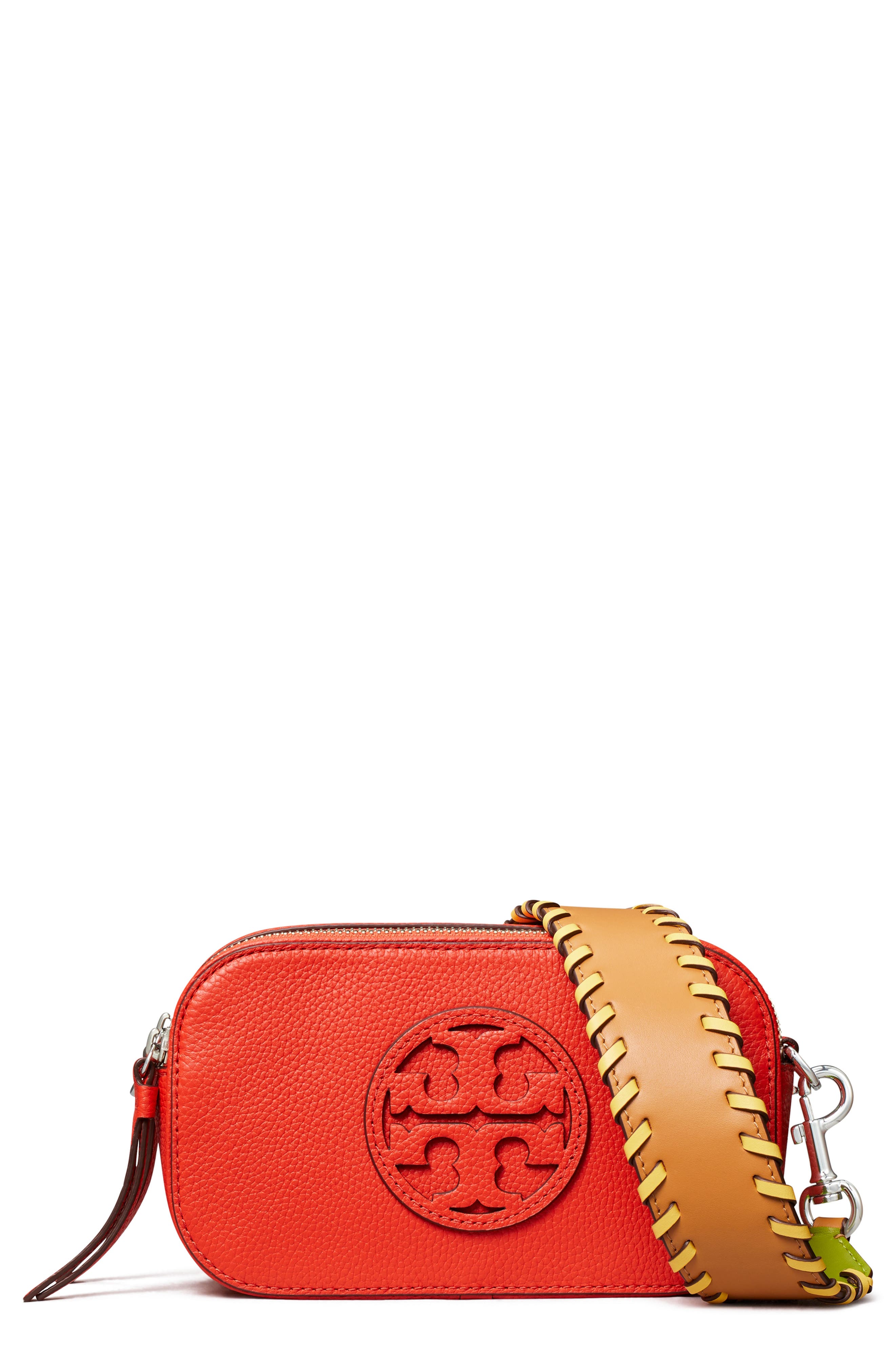 Tory Burch Mini Miller Leather Crossbody Bag, Main, color, 