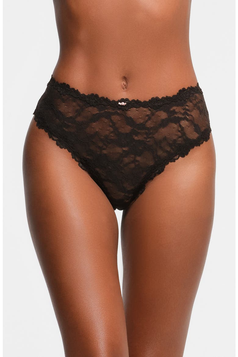 Stretch Lace Briefs, Main, color, ONYX