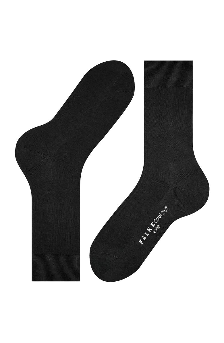 Falke Cool 24/7 Cooling Dress Socks, Alternate, color, Black