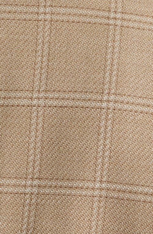 Hugo Boss Boss Hanry Slim Fit Check Stretch Wool & Cotton Sport Coat In Brown