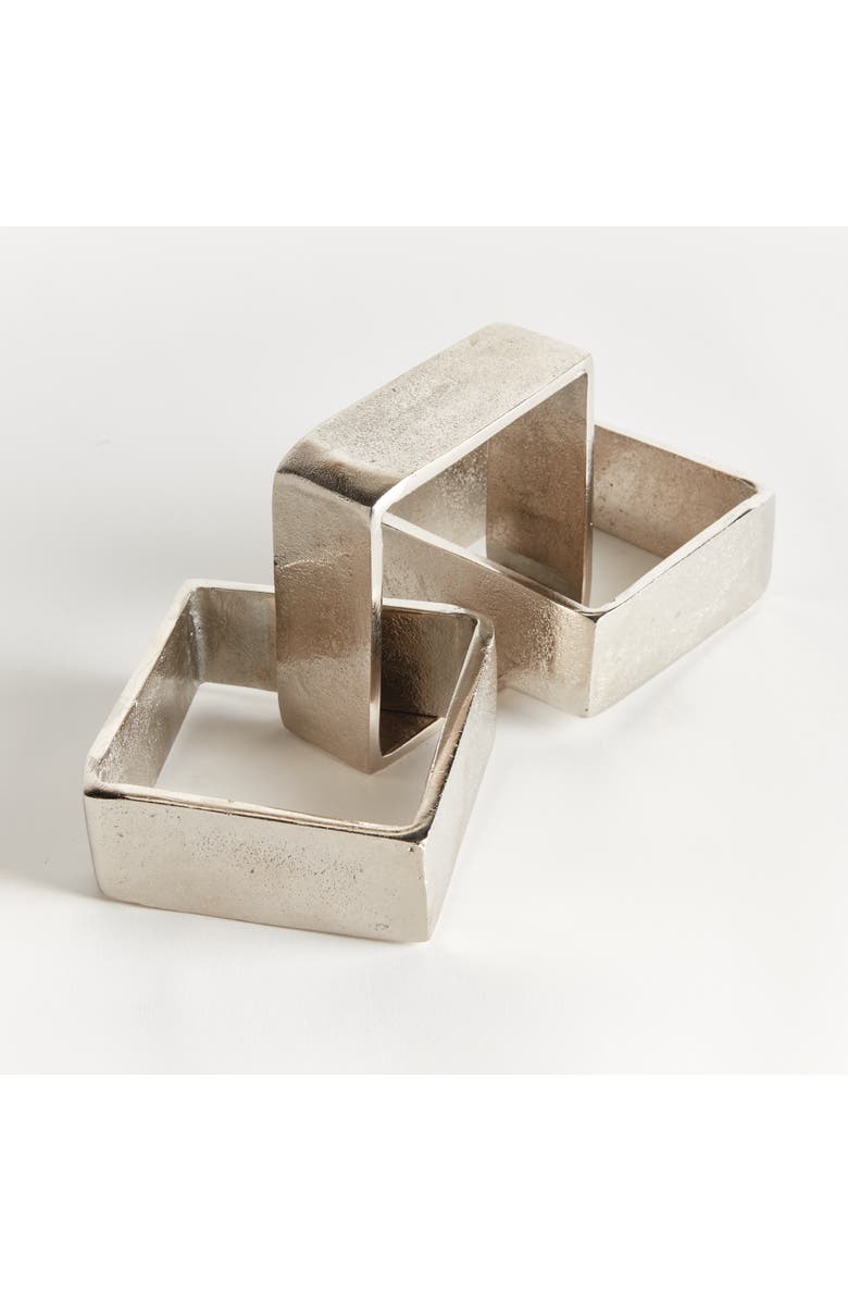 Napa Home & Garden Corbin Square Chain Sculpture - Silver, Alternate, color, Silver