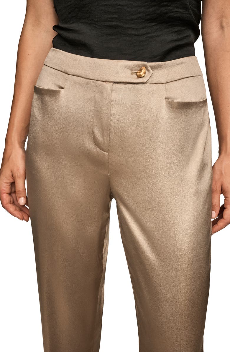 Donna Karan New York Straight Leg Satin Pants, Alternate, color,