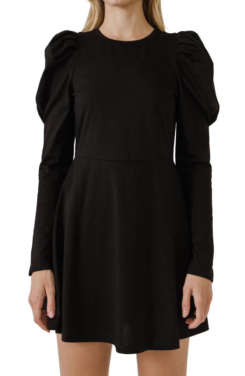 English Factory Long Puff Sleeve Minidress, Alternate, color, 