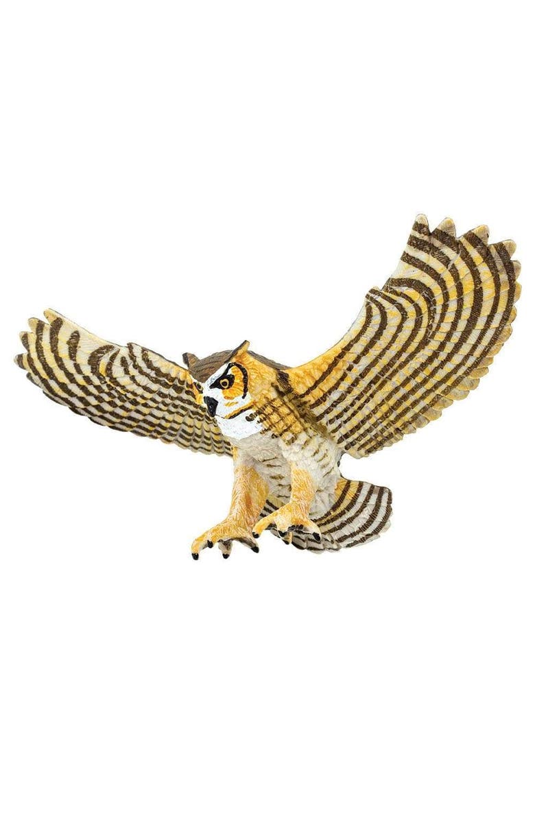 Safari Ltd. Great Horned Owl Kids Toy Figure, Main, color, NO COLOR