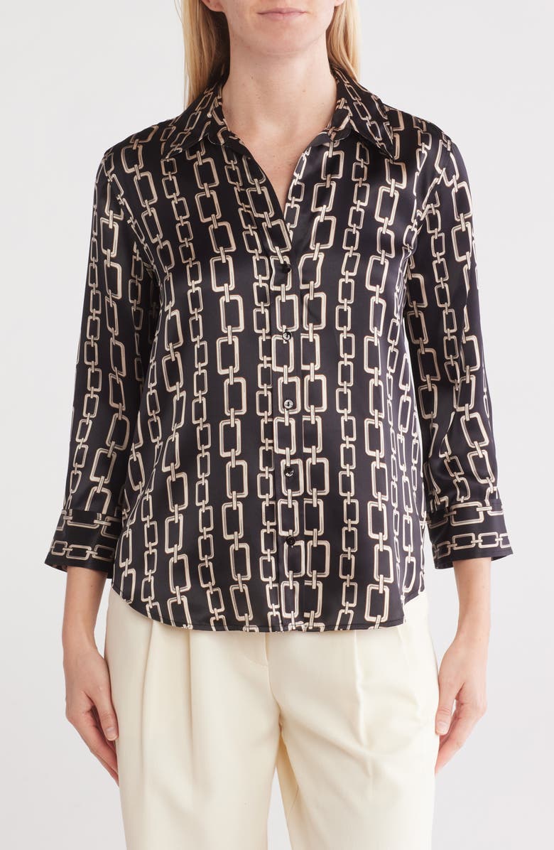 L'AGENCE Dani Silk Top, Main, color, 